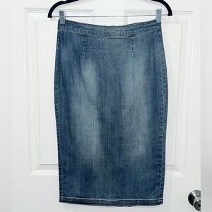 Vintage Life In Progress denim Pencil Skirt Size Small
